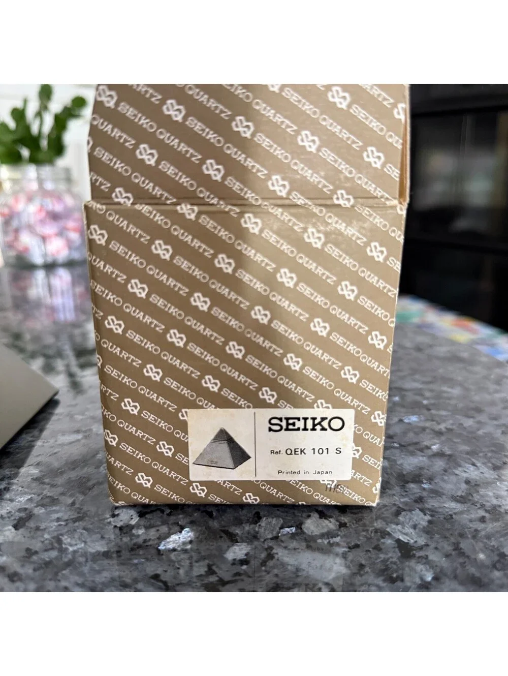 Vintage 1980s SEIKO Pyramid Talk Alarm Clock Gold Chrome Japanese Works EUC